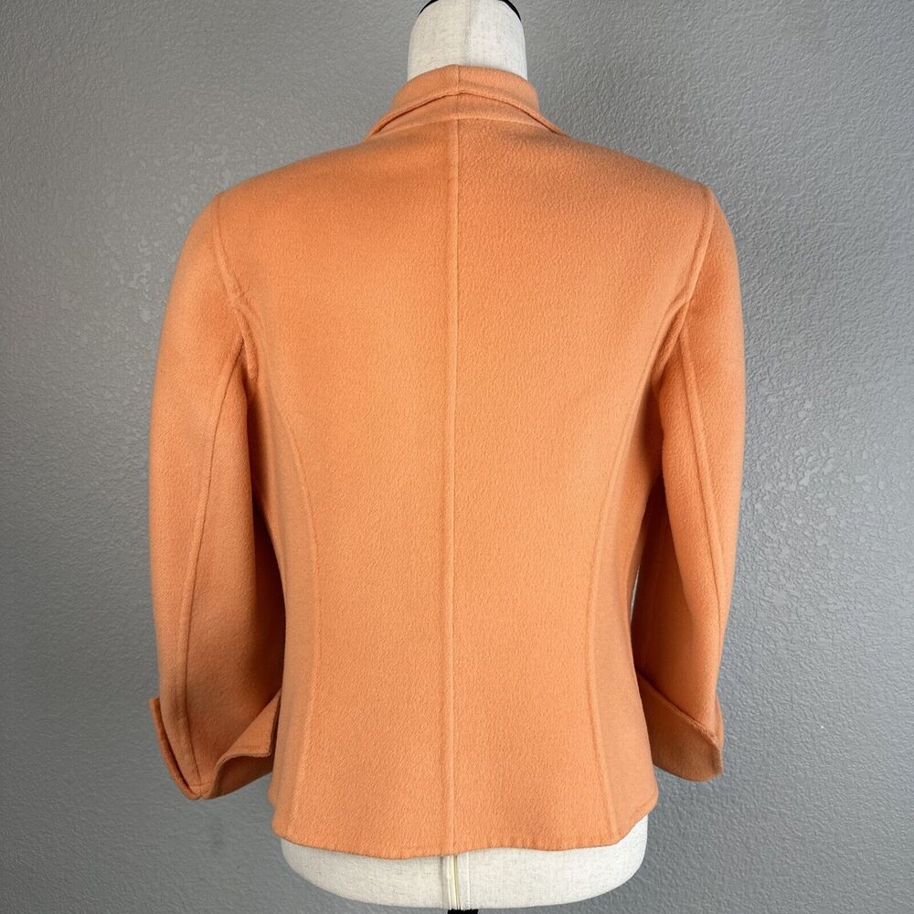 Tesori Womens Sweater Jacket Blazer Cardigan Size S Mellon Orange Wool Cashmere - Picture 4 of 7